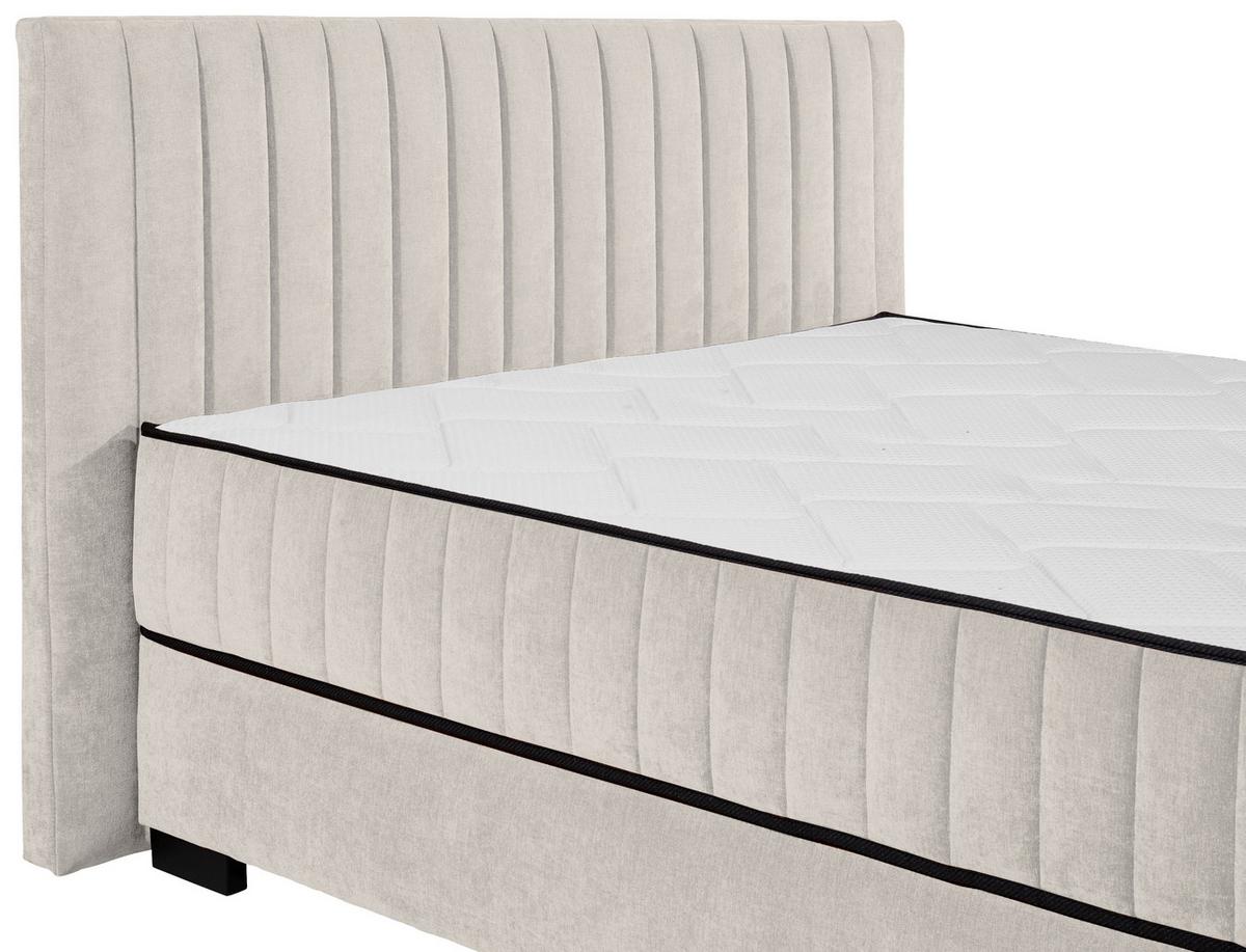 Boxbett Nagol C - Beige/Schwarz, MODERN, Holzwerkstoff/Textil (160/200cm) - MID.YOU