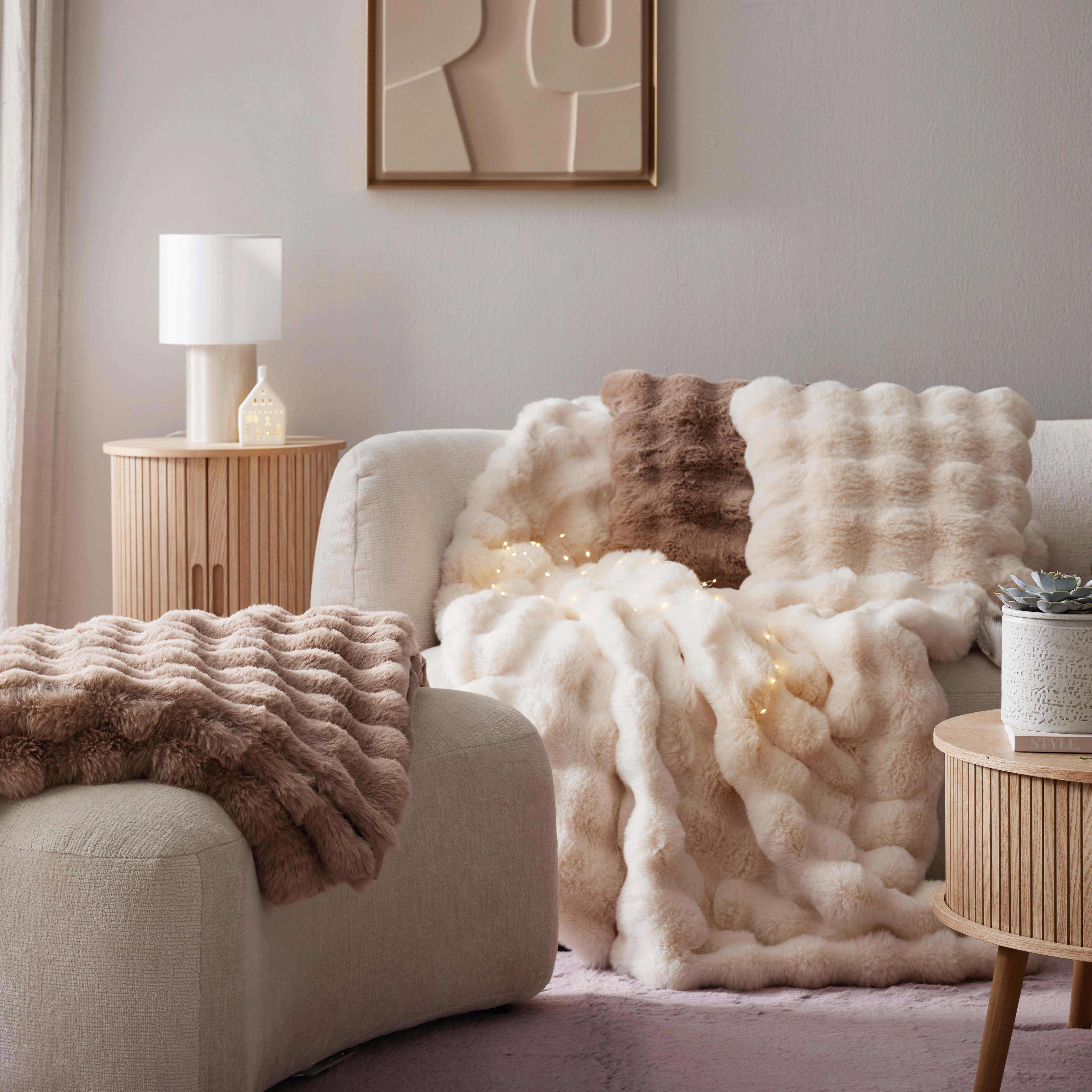 Kožešinová deka Bella,130/180cm,přírodní barvy - přírodní barvy, Moderní, textil (130/180cm) - Premium Living