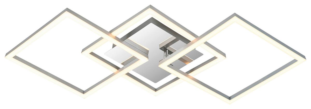 LED-DECKENLEUCHTE 3000K, 5440lm - Silberfarben, Basics, Kunststoff/Metall (76/7,46/36,5cm) - Luca Bessoni