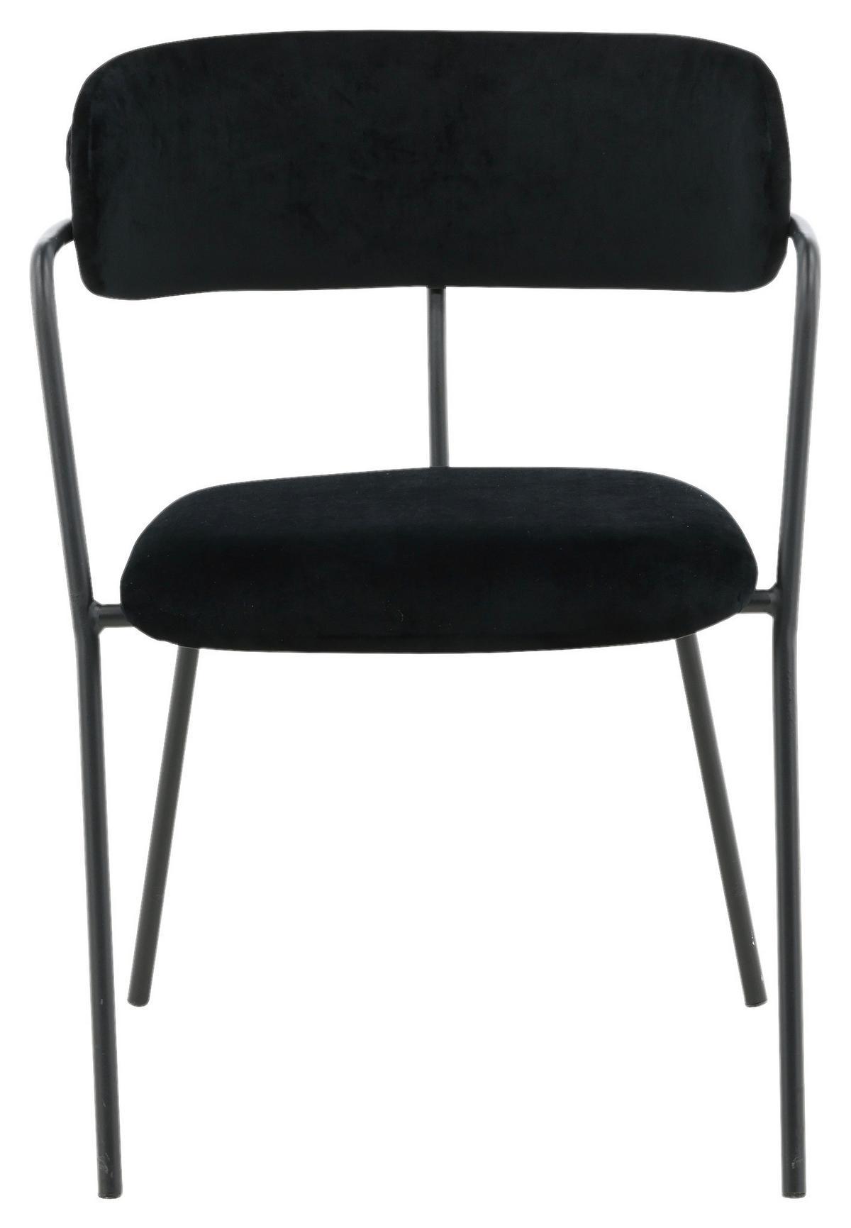Stuhl-set Arrow - Schwarz, Design, Textil/Metall (58/79/61cm) - Livetastic