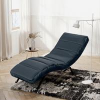 Relaxliege Swing Black Dunkelblau B: 65 Cm - Schwarz/Dunkelblau, Design, Textil (65/65-95/171cm) - Livetastic