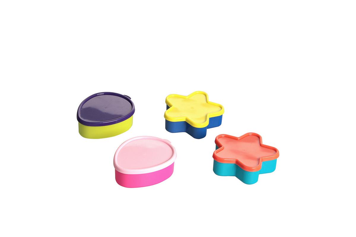Frischhaltedosen 4er-Set Tiny Big Verschiedene Größen, Bunt - Multicolor, Basics, Kunststoff - Plast Team