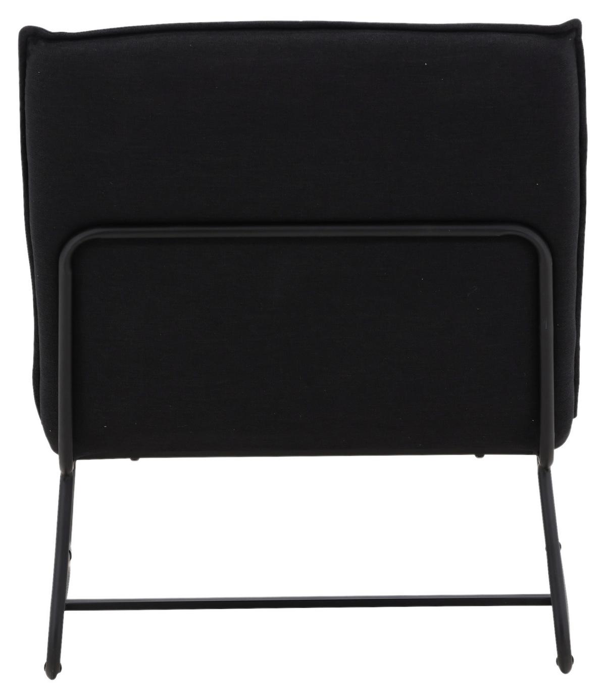 Sessel Madison - Schwarz, Design, Textil/Metall (62/78/83cm) - Livetastic