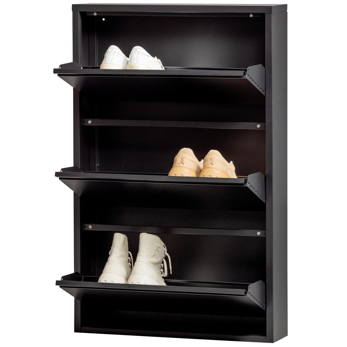 Schuhkipper Sabine Schwarz B: 66 Cm - Schwarz, Design, Metall (66/103/16cm) - Livetastic