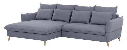 Eckschlafsofa Walter Blau S: 170 Cm - Blau/Buchefarben, Design, Textil (170/274cm) - Livetastic