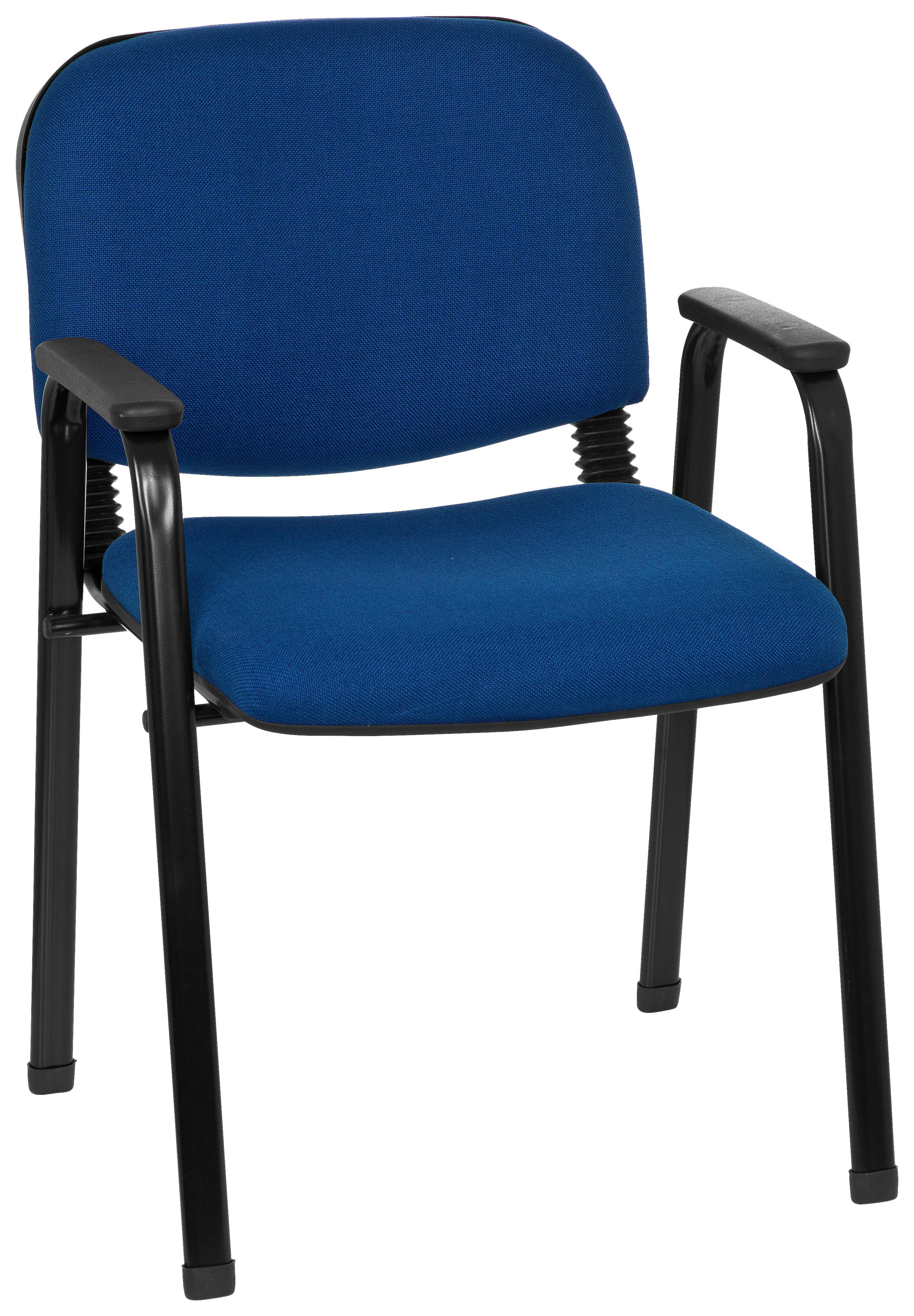 Besucherstuhl Xt 650 Blau/Schwarz Bis 120 Kg - Blau/Schwarz, Basics, Kunststoff/Textil (55/84/42cm) - MID.YOU