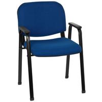 Besucherstuhl Xt 650 Blau/Schwarz Bis 120 Kg - Blau/Schwarz, Basics, Kunststoff/Textil (55/84/42cm) - MID.YOU