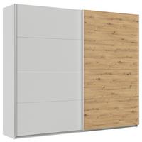 Schwebetürenschrank B: 271cm Feldkirch Seidengr/Eiche Dekor - Hellgrau/Eiche Artisan, MODERN, Holzwerkstoff (271/229/62cm)