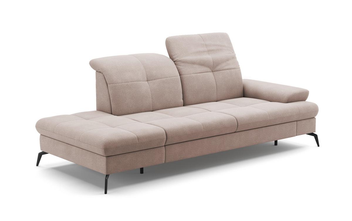 Récamiere Amica E, Greige B: 231 - Greige/Schwarz, KONVENTIONELL, Textil (231/90/122cm) - Sit & More