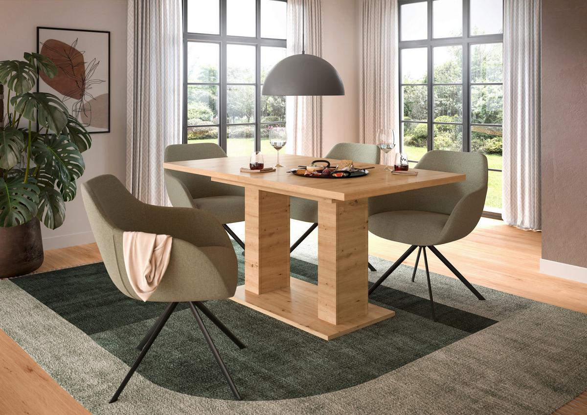 Ausziehtisch Marlon 150 Az Melamin Artisan, B:150-190 cm - Eiche Artisan, KONVENTIONELL, Holzwerkstoff (150-190/90/76cm)
