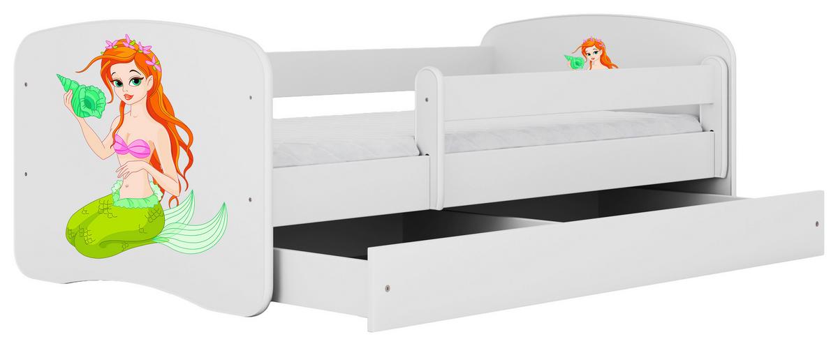 Kinder-/Juniorbett Babydreams inkl. Matratze 80x160 - Birkefarben/Weiß, MODERN, Holz/Holzwerkstoff (80/160cm) - MID.YOU