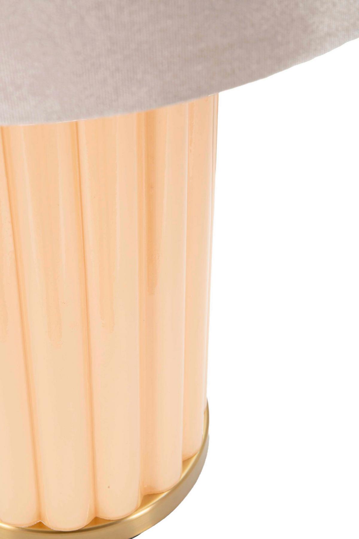 Tischleuchte Goldfarben, Perlmutt B: 40,5cm - Perlmutt/Goldfarben, Basics, Glas/Textil (40.5/69.5/40.5cm)
