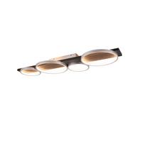 LED-Deckenleuchte, Switchdim 643810487 Medera - Titanfarben/Schwarz, Design, Holz/Metall (100/7,5/34,5cm) - Trio Leuchten