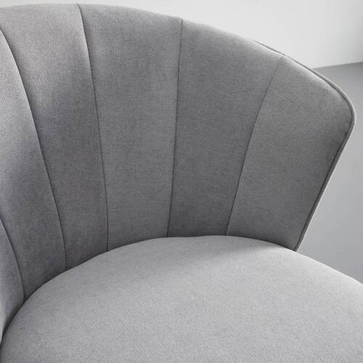 Otočná stolička JILA sv. sivá - černá/světle šedá, Moderní, kov/dřevo (58/72-82/60cm) - Bessagi Home