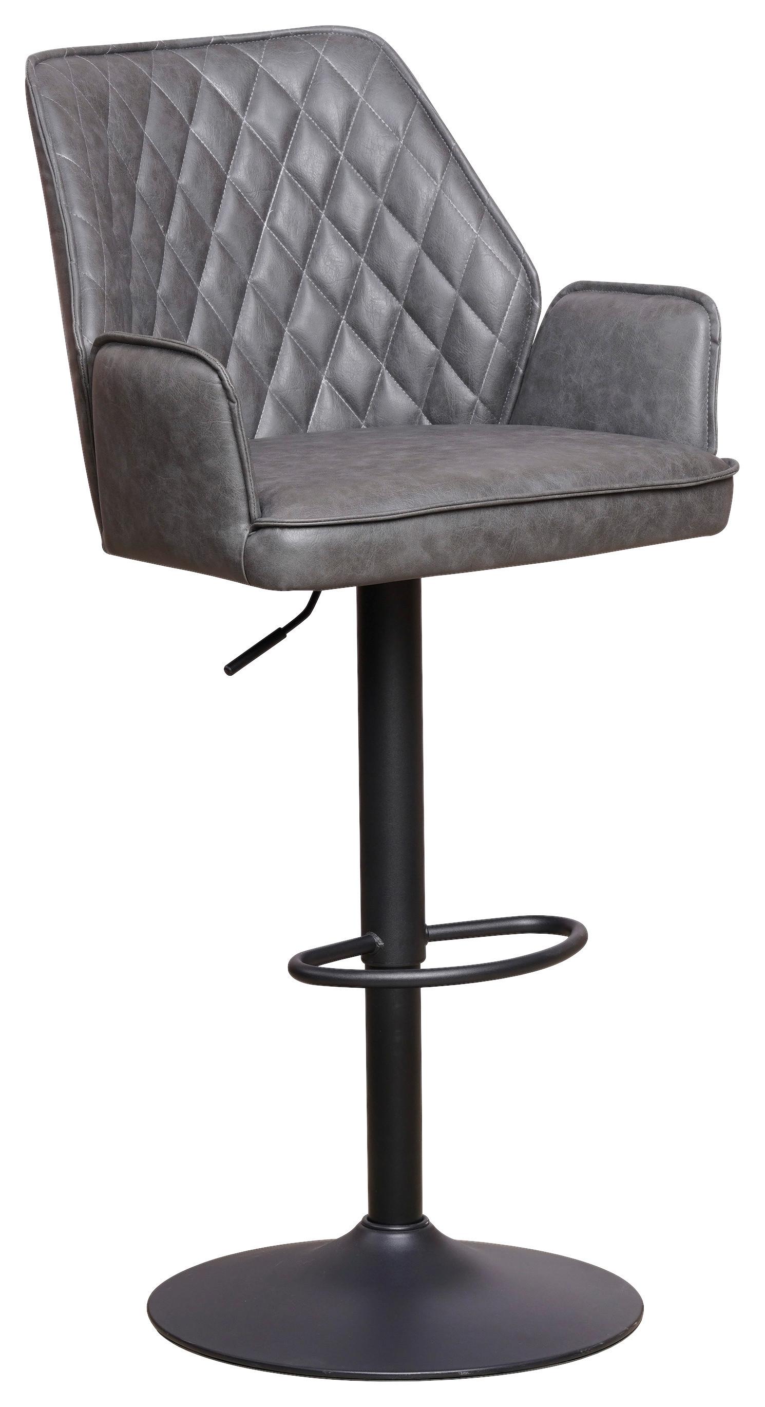 BARHOCKER DONNY - Taupe/Anthrazit, KONVENTIONELL, Textil/Metall (42/114/52cm) - MID.YOU