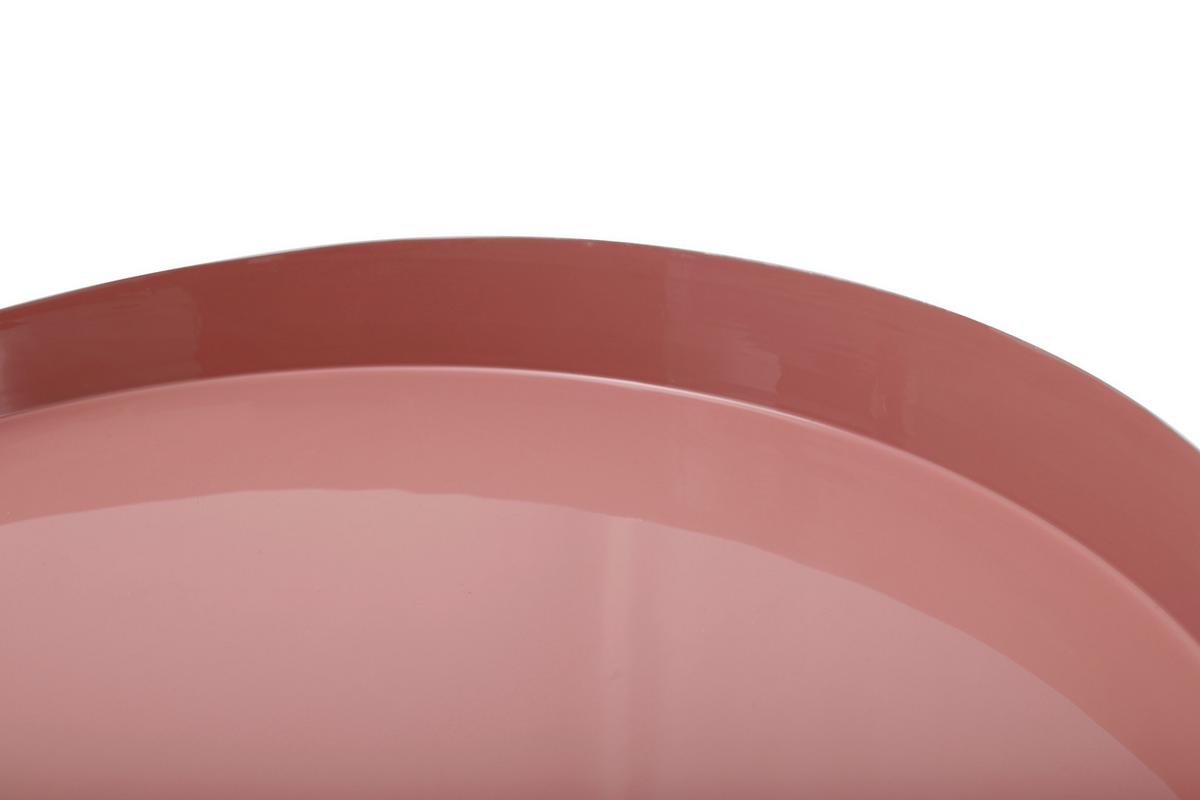 Beistelltisch Morrison 725 Rosa/Silberfarben B: 41 cm - Silberfarben/Rosa, Design, Metall (41/47cm) - Kayoom