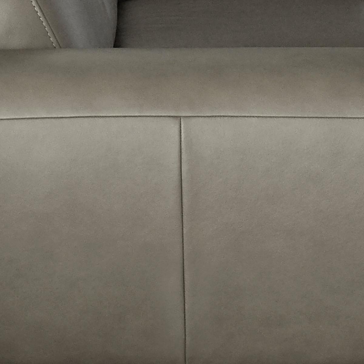 3-sitzer-sofa Spring Grau Chrom B: 207 Cm - Chromfarben/Grau, Design, Leder (207/85/92cm) - Livetastic