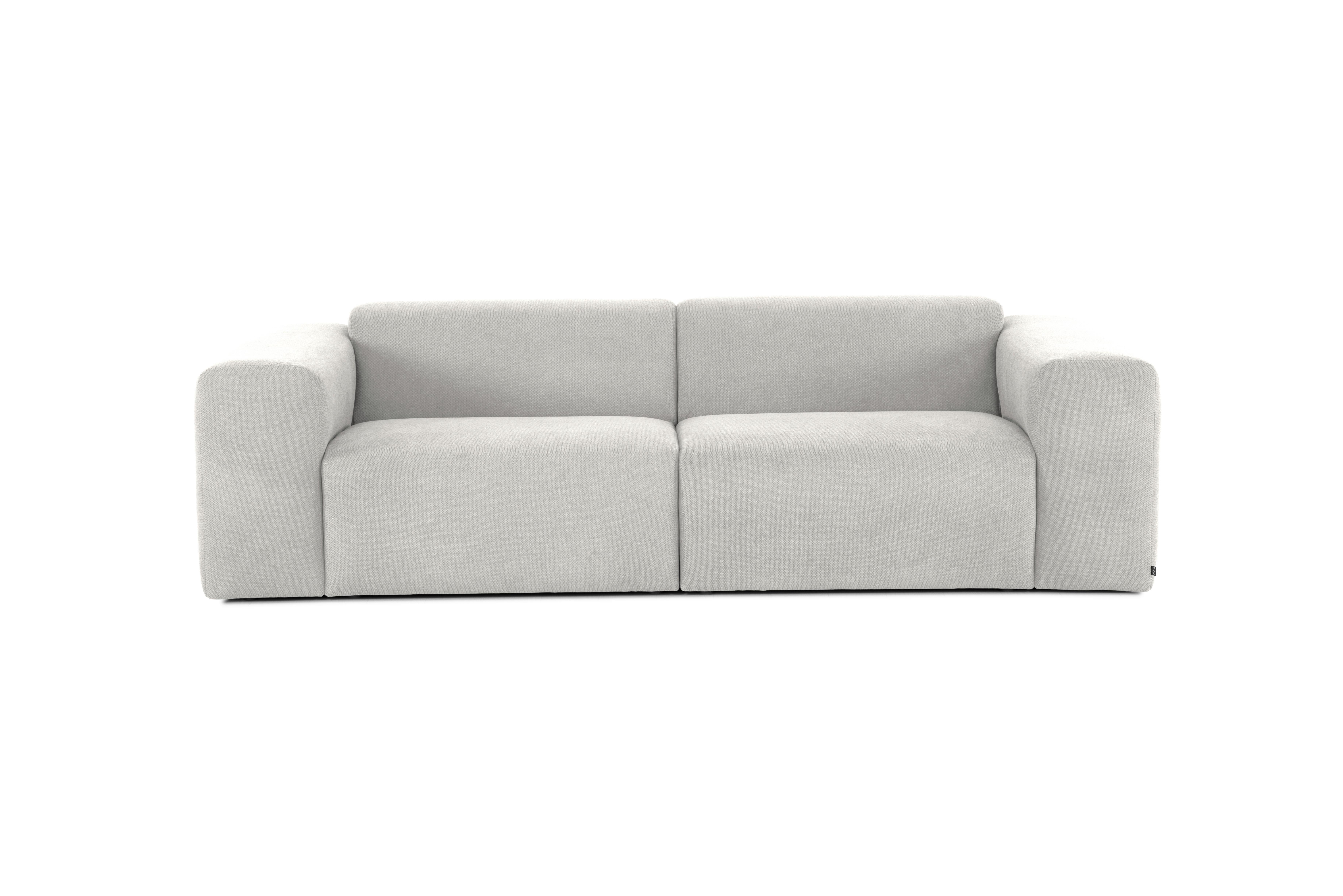 3-sitzer-sofa Manne Hellgrau B: 266 Cm - Hellgrau/Schwarz, Design, Textil (266/76/116cm) - MID.YOU