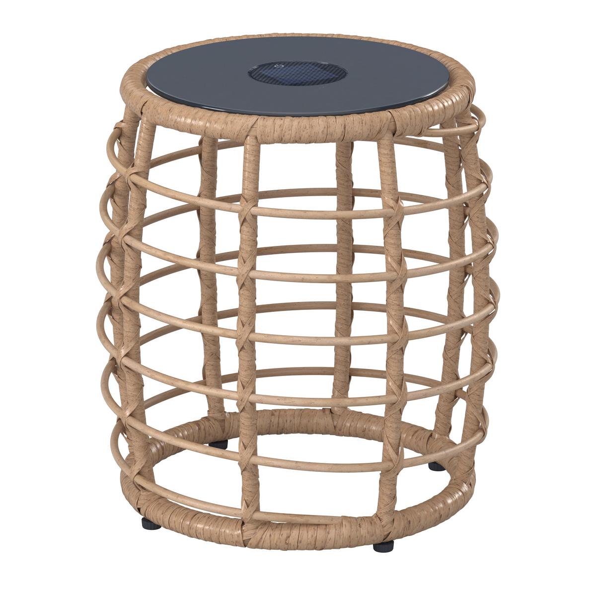 SADA NA BALKON LENI 1 - černá/přírodní barvy, Moderní, kov/textil (56/62/72cm) - Mömax