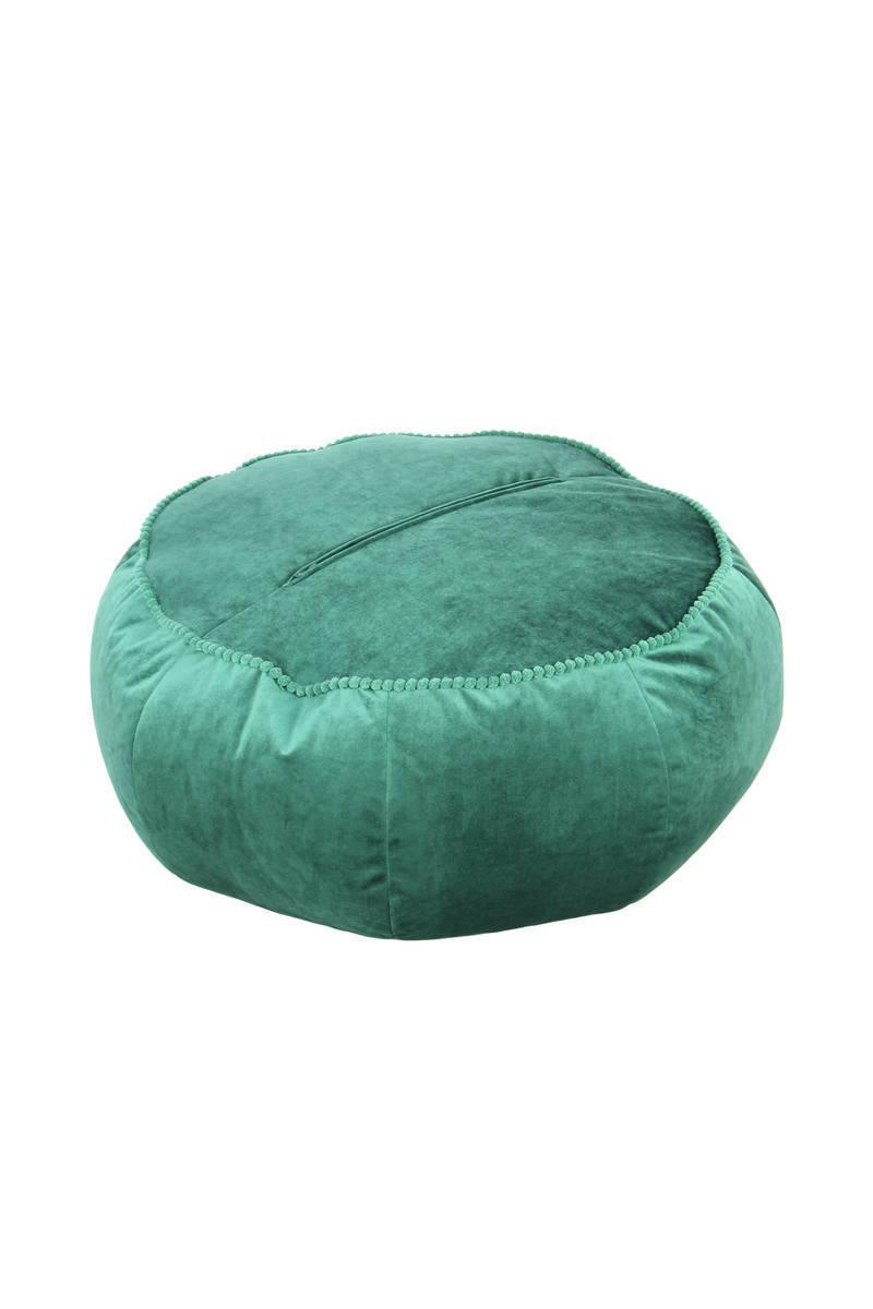 Pouf Taj Mahal Dxh:: 65x35 cm Samt Grün mit Reißverschluss