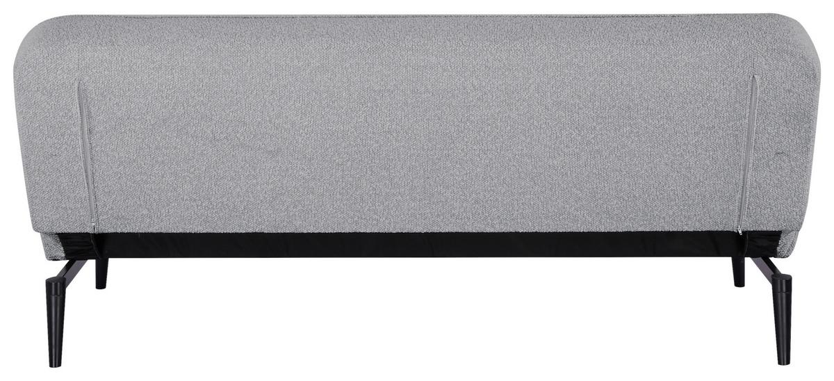 Schlafsofa Lino Grau B: 192 cm - Schwarz/Grau, Design, Holz/Textil (192/82/90cm) - Livetastic
