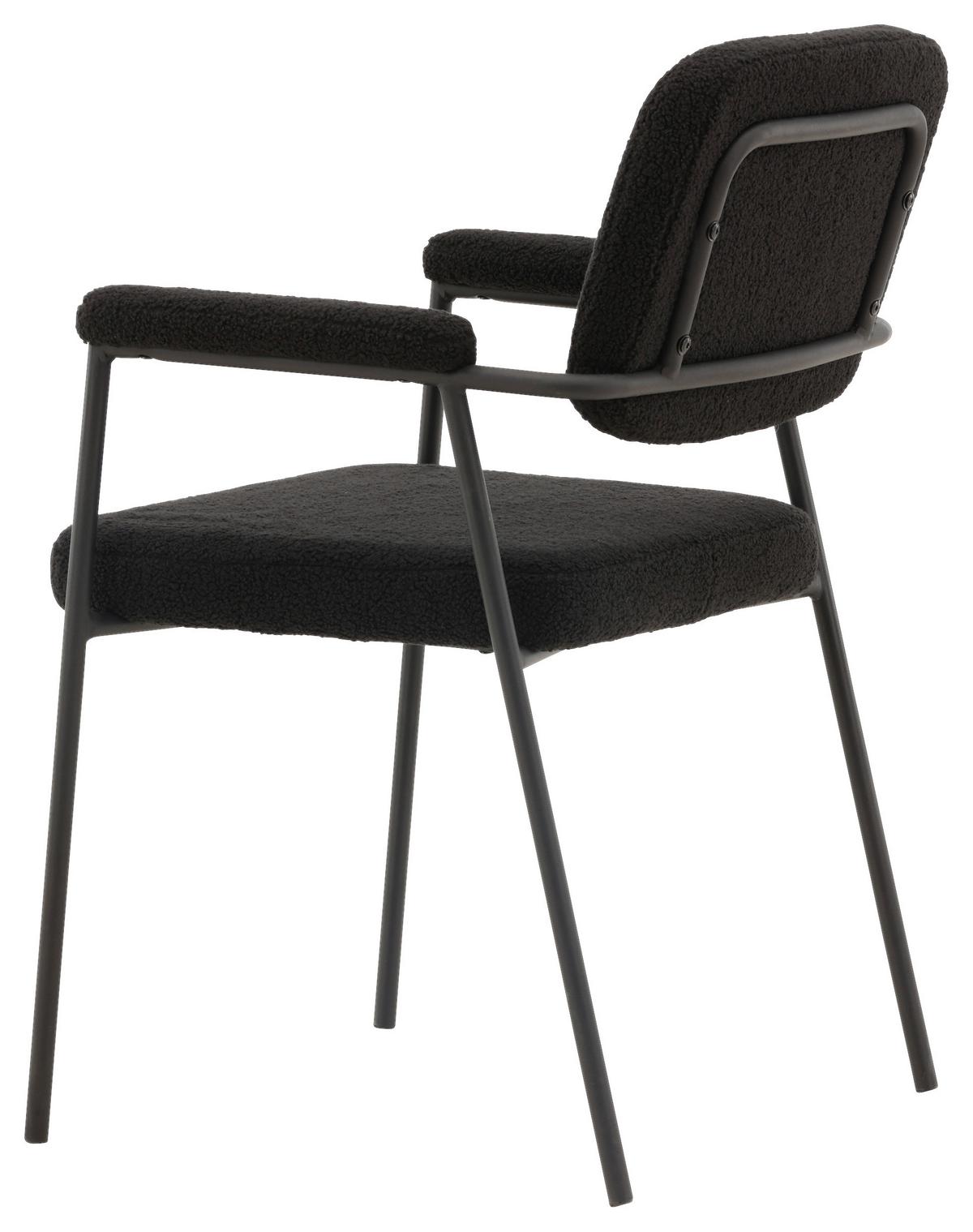 Stuhl-Set Yesterday - Schwarz, Design, Textil/Metall (58/90/61cm) - Livetastic