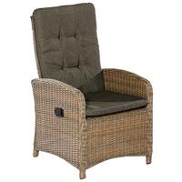 Gartensessel 2er-set Atrani Metall/kunststoff/textil - Beige/Braun, KONVENTIONELL, Kunststoff/Textil (63/65/108cm) - Gardenson