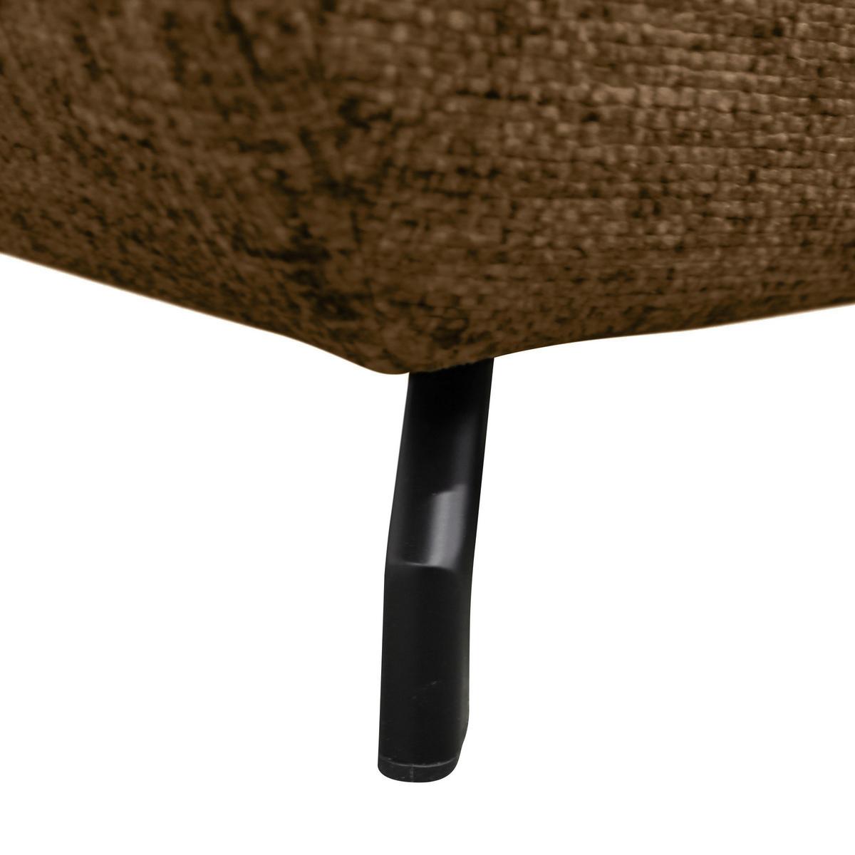 Ecksofa Imo Braun 274x201 cm - Schwarz/Braun, Design, Textil (274/201cm) - MID.YOU