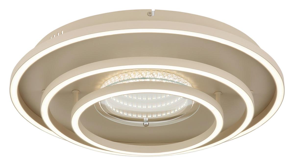 LED-Deckenleuchte Memory-Funktion - Sandfarben/Weiß, Design, Kunststoff/Metall (51,1/10,8cm) - Globo