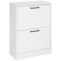 Schuhschrank Karl Weiß B: 55 Cm - Weiß, Trend, Holzwerkstoff (55/80,5/23,5cm)