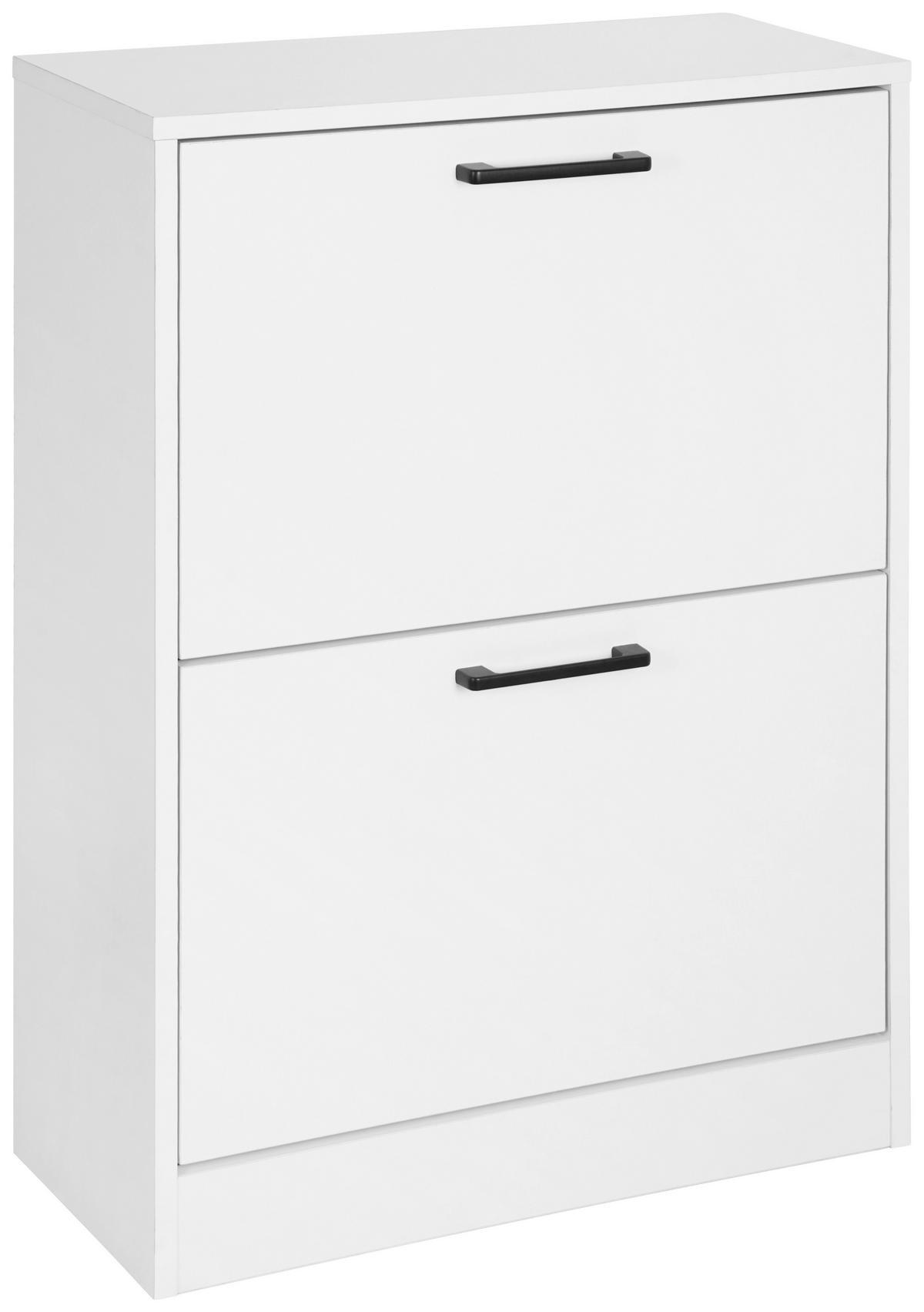 Schuhschrank Karl Weiß B: 55 Cm - Weiß, Trend, Holzwerkstoff (55/80,5/23,5cm)