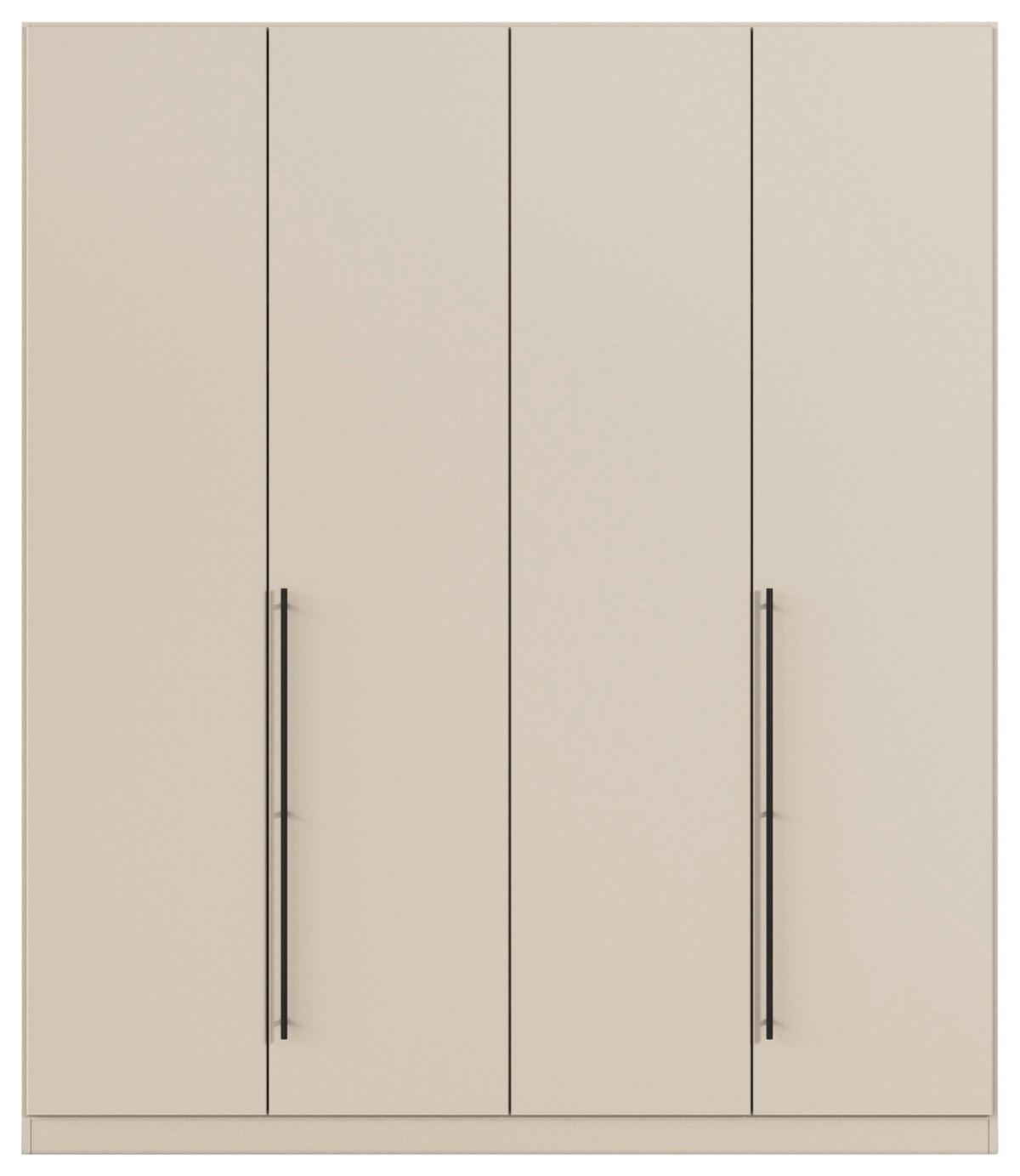 Kleiderschrank Safari B: 181 cm - Champagner/Grau, KONVENTIONELL, Holzwerkstoff (181/210/54cm)
