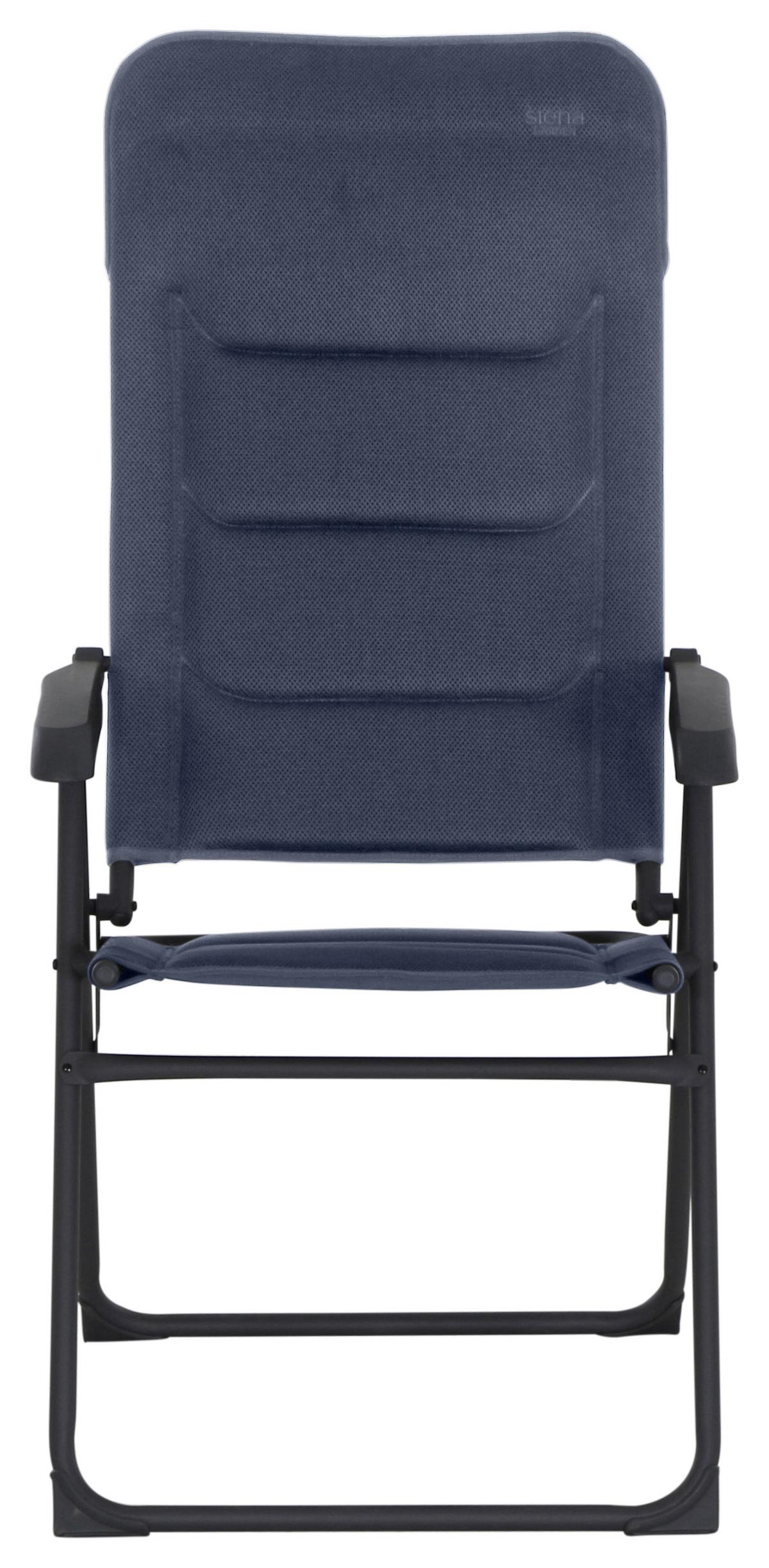 Campingstuhl Klappbar Mit Arlehnen Dunkelblau Premium - Anthrazit/Dunkelblau, KONVENTIONELL, Textil/Metall (71/118/59cm) - Siena Garden
