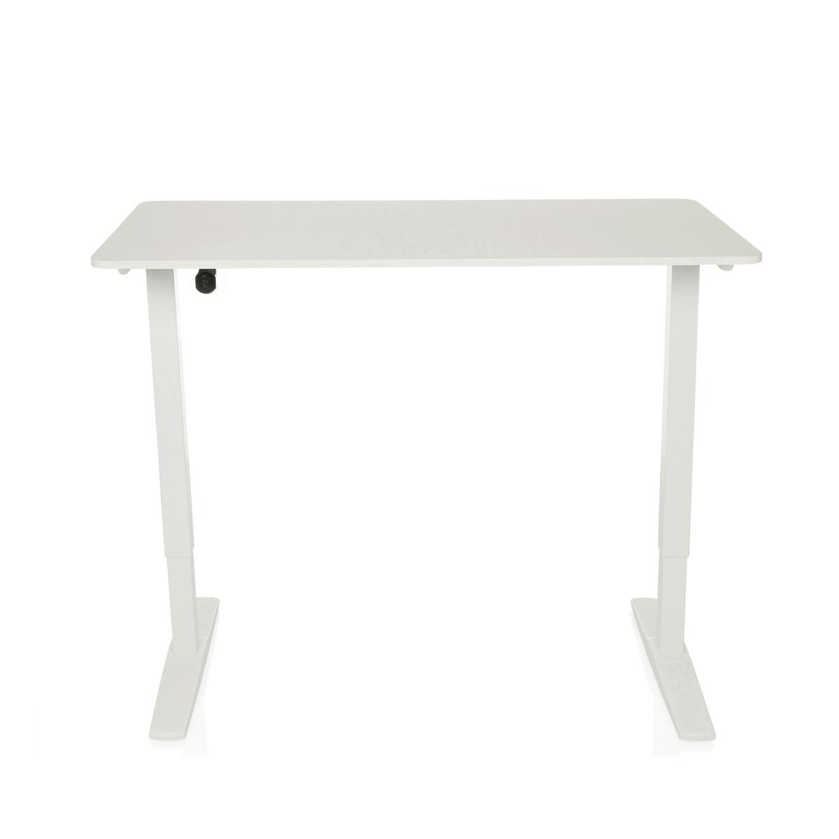 Schreibtisch Weiß B: 120 cm - Weiß, MODERN, Holzwerkstoff (120/60/75 - 120cm) - MID.YOU