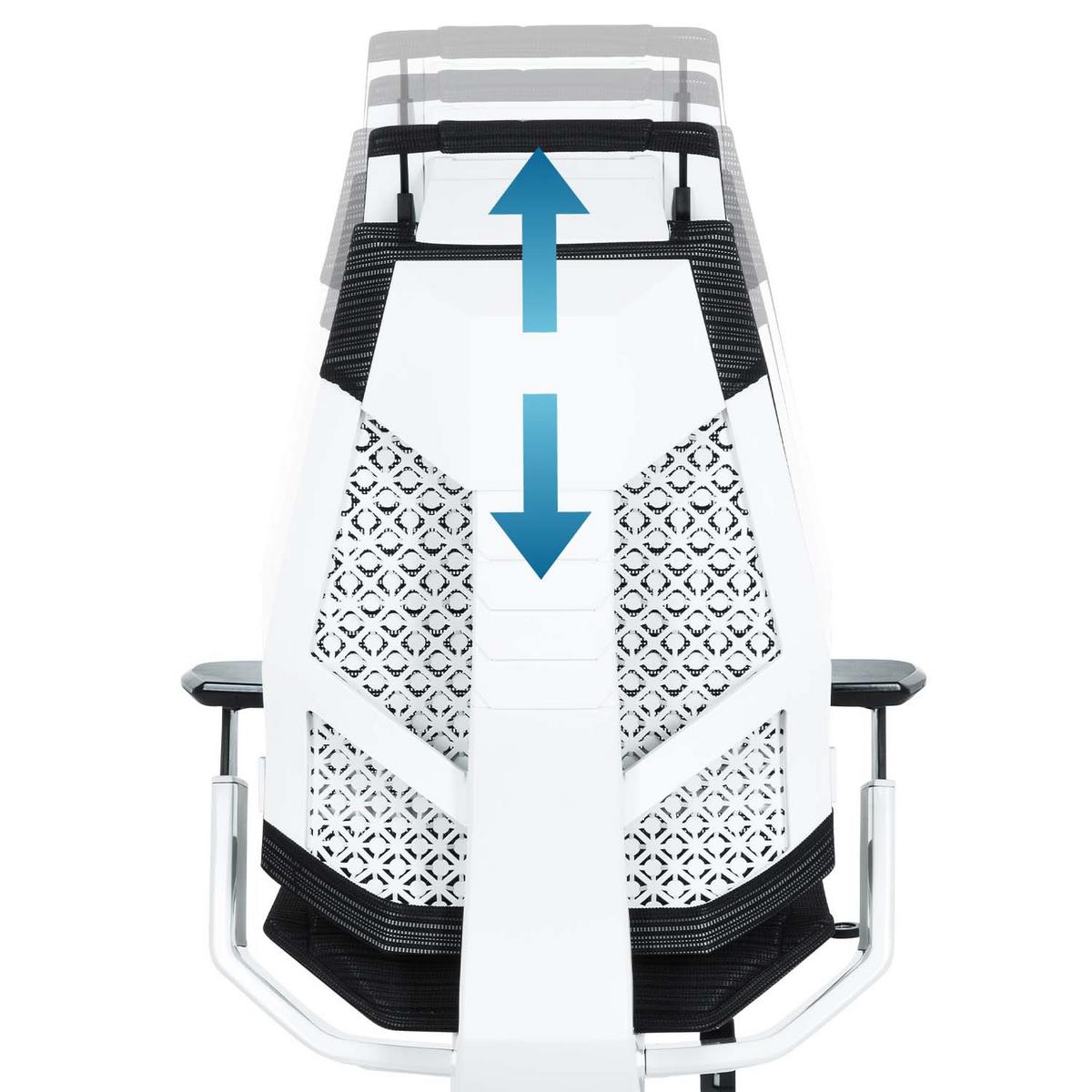 Bürostuhl Genidia Pro Mit Armstützen Schwarz/weiß - Schwarz/Weiß, MODERN, Kunststoff/Textil (57/114/46cm) - MID.YOU