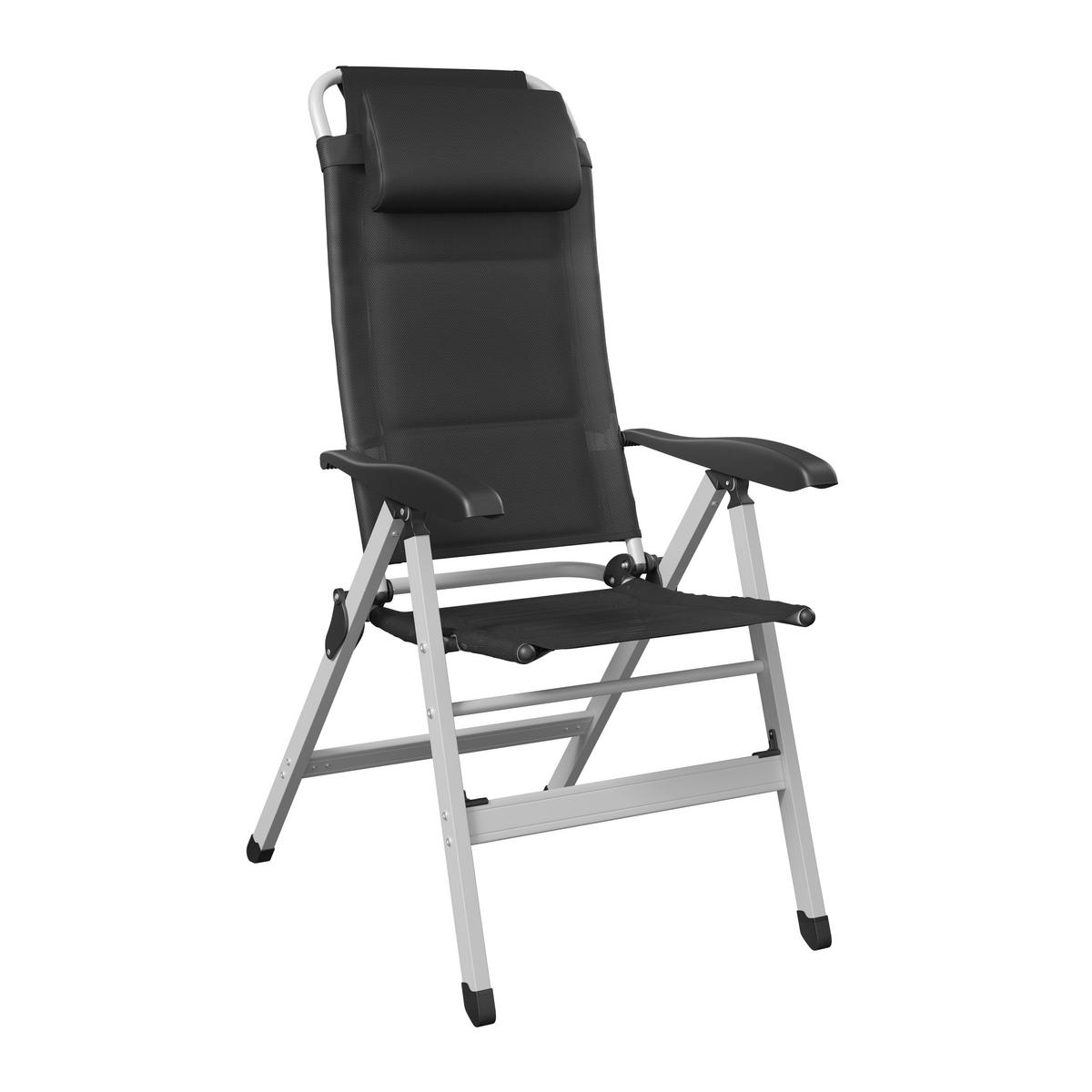 ZAHRADNÍ ŽIDLE GERI - černá/barvy stříbra, Basics, kov/textil (74/117/60cm)