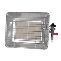 Terrassenstrahler 2500 W Gasbetrieb mit Piezozündung - Alufarben, Basics, Metall (36,5/27,5/13cm)