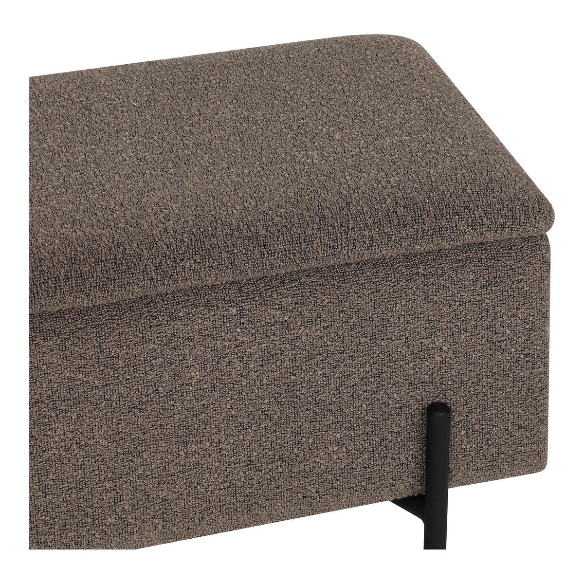 TRUHENBANK Watford Braun B: 95cm - Schwarz/Braun, Design, Holzwerkstoff/Textil (95/43/36,5cm) - MID.YOU