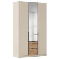 Drehtürenschrank Alabama-super Champagner,mit Spiegel,b:136cm - Champagner/Eichefarben, Trend, Holzwerkstoff (136/229/54cm)