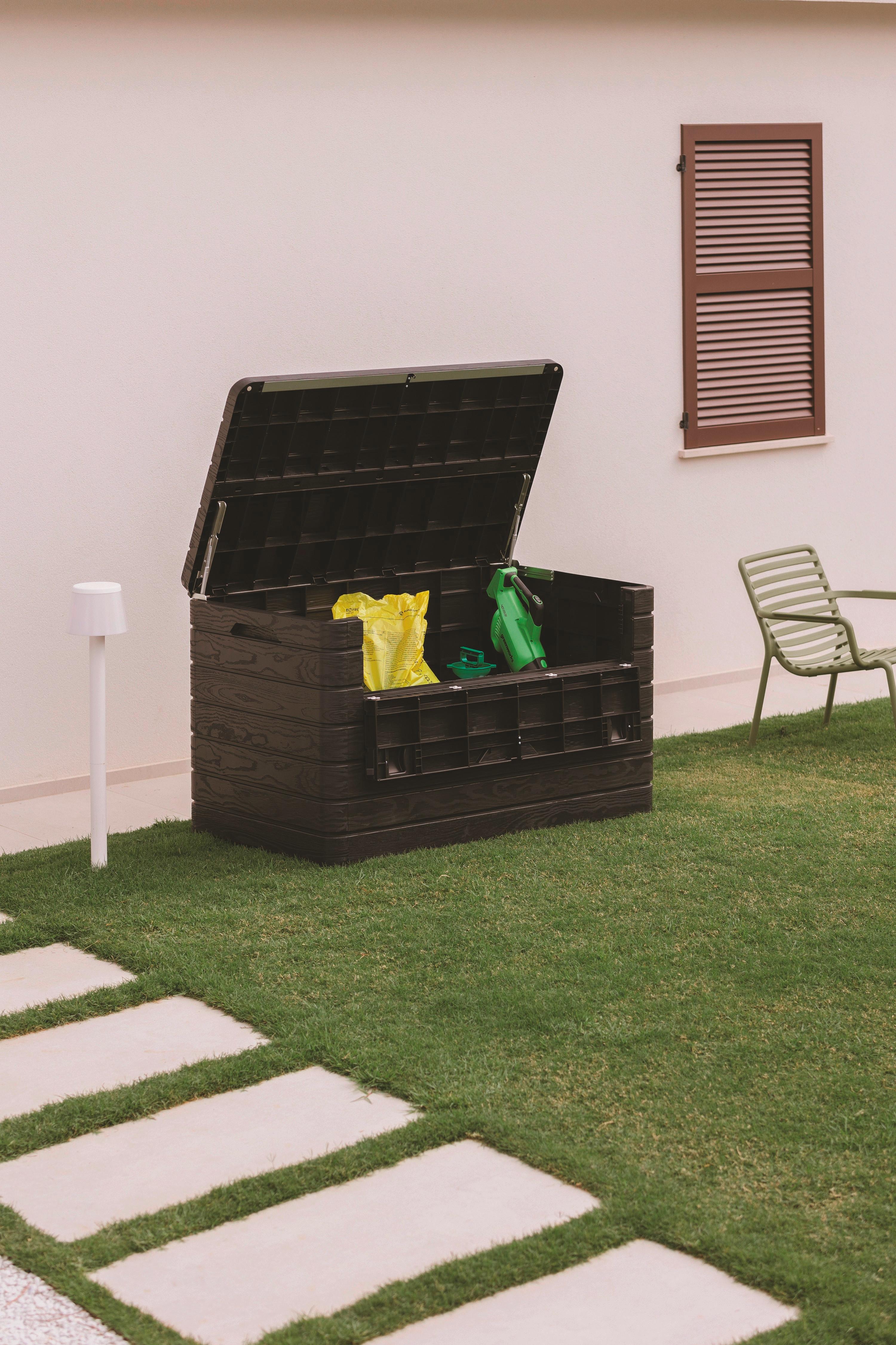 Kissenbox Dolomiti 146,6x85x82,6 Cm 970l - Anthrazit, Basics, Kunststoff (146,6/85/82,6cm)