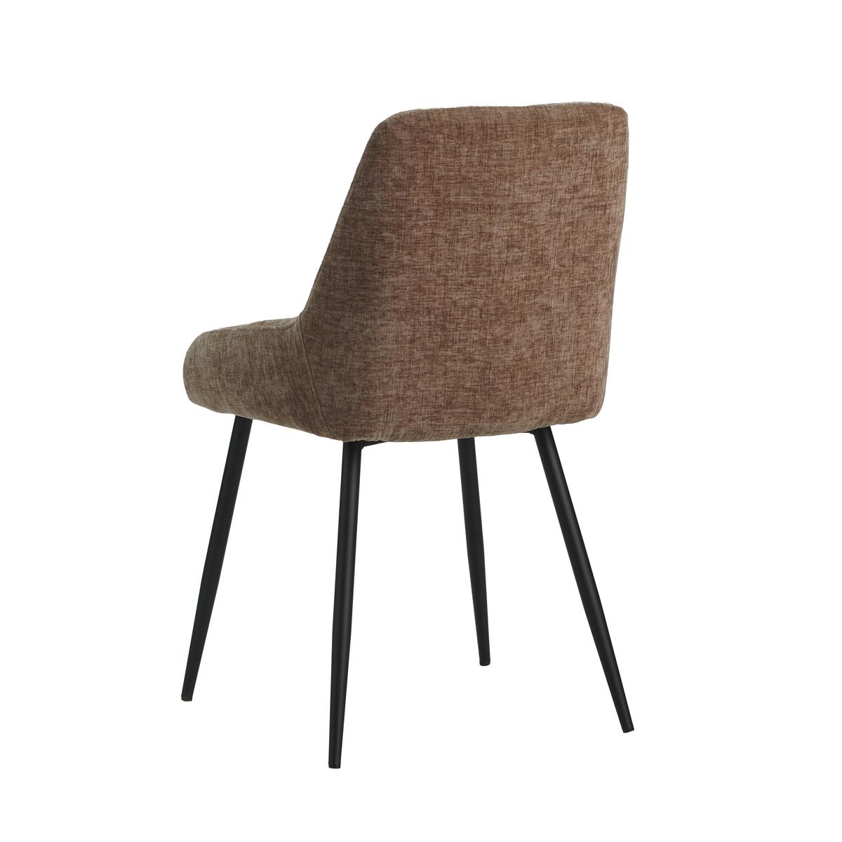 Stuhl-Set Cannes Braun/Taupe B: 52 cm - Taupe/Schwarz, MODERN, Textil/Metall (52/86/44cm) - MID.YOU