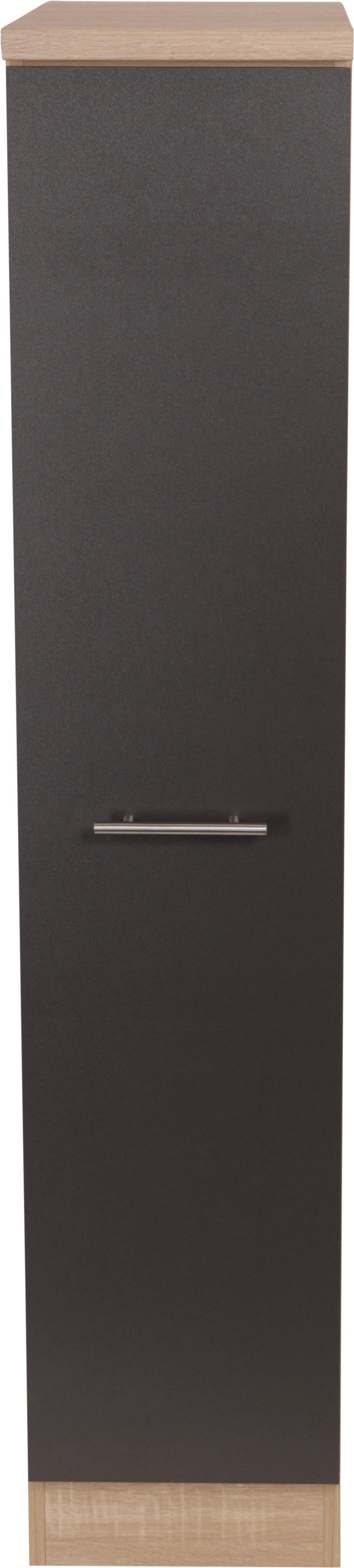 Apothekerschrank Merle Grau, Eiche Dekor B:30cm - Eichefarben/Grau, Basics, Holzwerkstoff (30/144,8/60cm) - Respekta