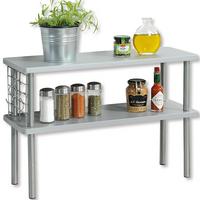 Küchenregal Mit 2 Ebenen B: 55 Cm, Chrom - Weiß, MODERN, Holzwerkstoff/Metall (55cm) - Kesper