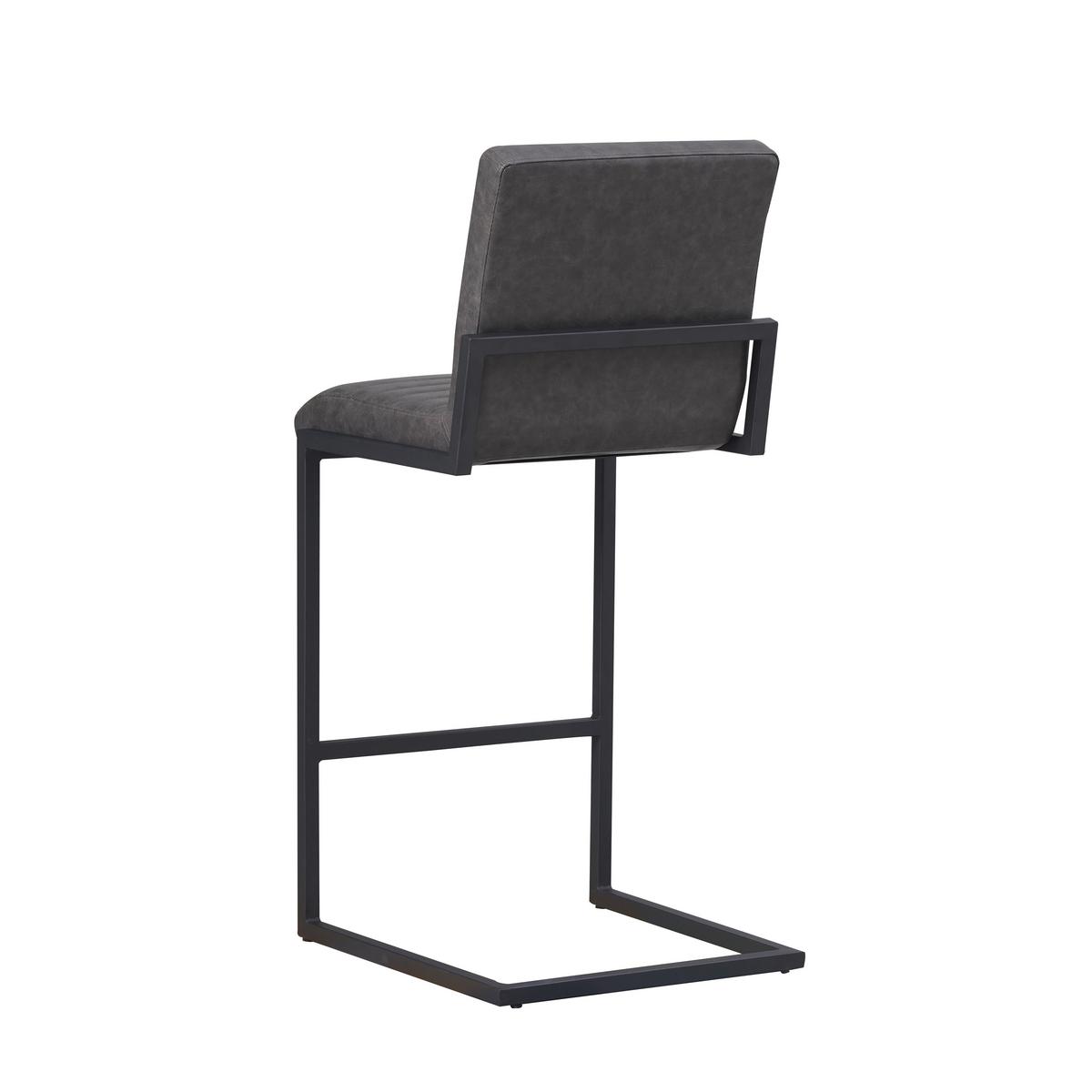 Barhocker-set Donny Anthrazit B: 54 Cm - Anthrazit/Schwarz, MODERN, Textil/Metall (54/100/58cm) - MID.YOU