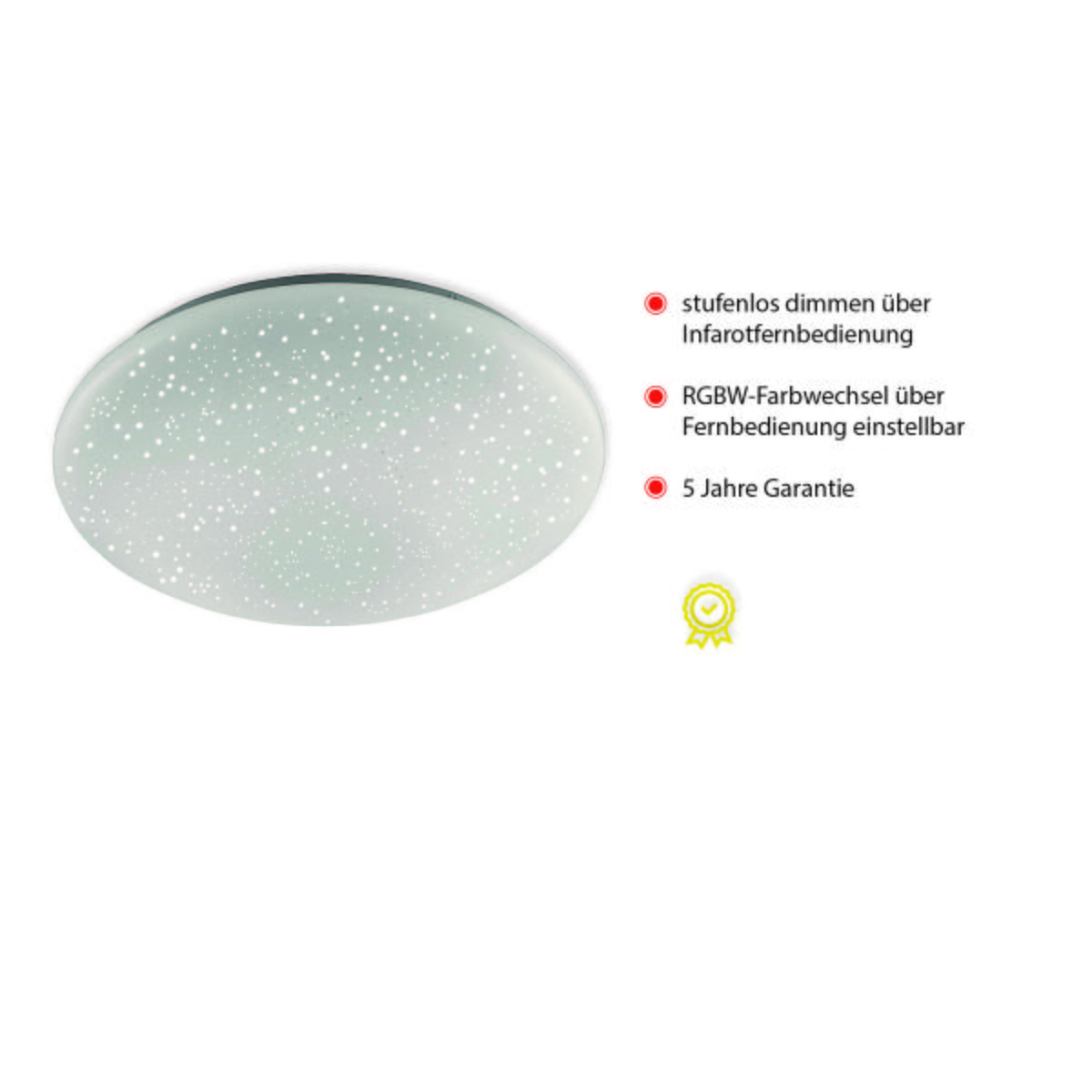 LED-Deckenleuchte Skyler Ø 39 cm mit Farbwechsler und dimmbar - Weiß, Basics, Kunststoff (39/39/12cm)