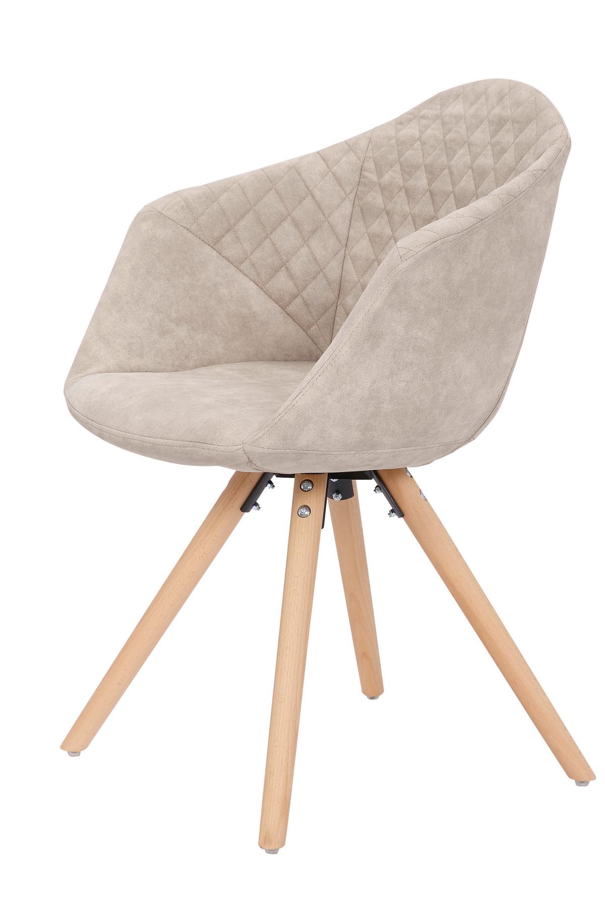 Sada stoličiek krémová - biela/krémová, Design, drevo/plast (59/82/55cm)