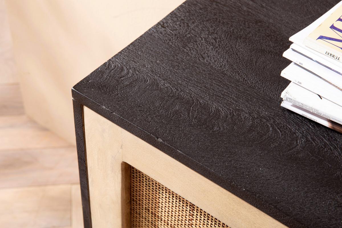 Sideboard Schwarz/braun, B: 145 Cm - Hellbraun/Schwarz, LIFESTYLE, Holz (145/75/40cm) - MID.YOU