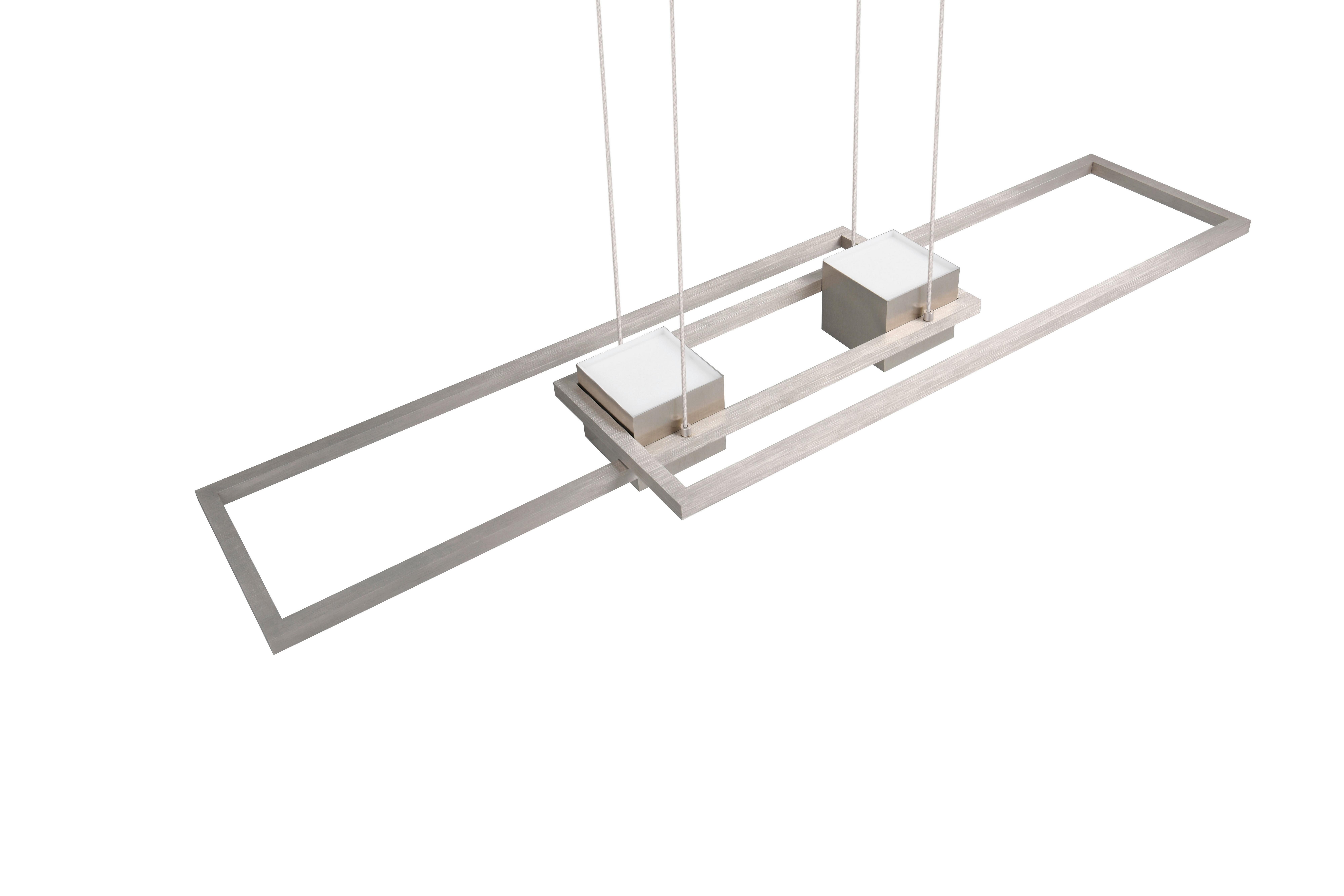 LED-Hängeleuchte 347710407 Albany - Alufarben/Nickelfarben, Design, Metall (100/28/150cm) - Trio Leuchten