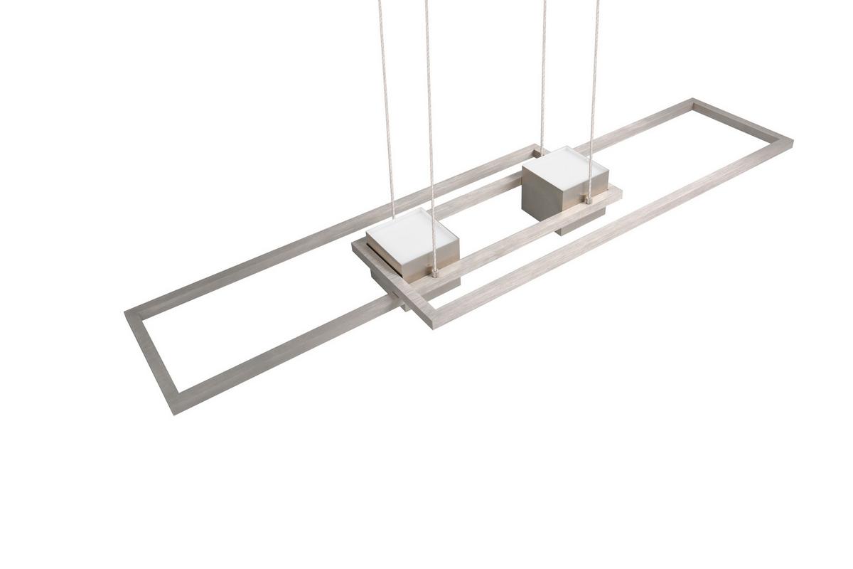 LED-Hängeleuchte 347710407 Albany - Alufarben/Nickelfarben, Design, Metall (100/28/150cm) - Trio Leuchten