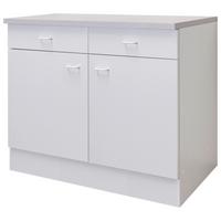 Alsószekrény Speed - világosszürke/fehér, Konventionell, faalapú anyag (100/85/50cm) - Best Price